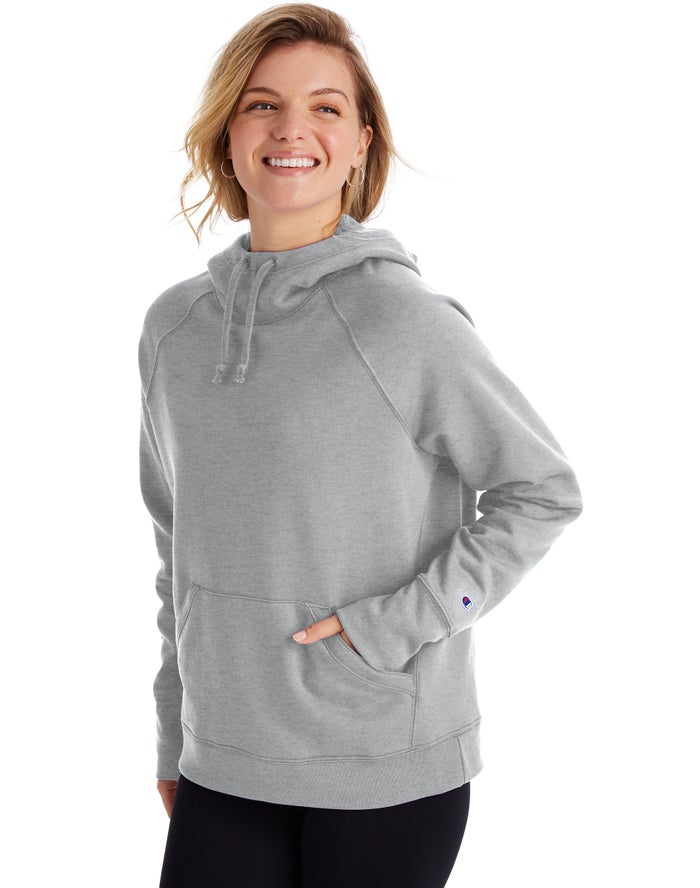 Sudadera Con Capucha Champion Mujer - Powerblend ( Gris ) 4560317-QL